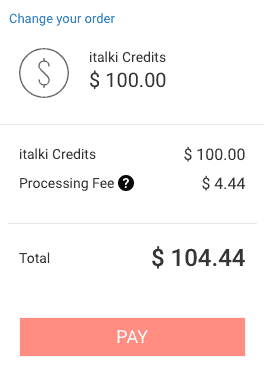 processing fees