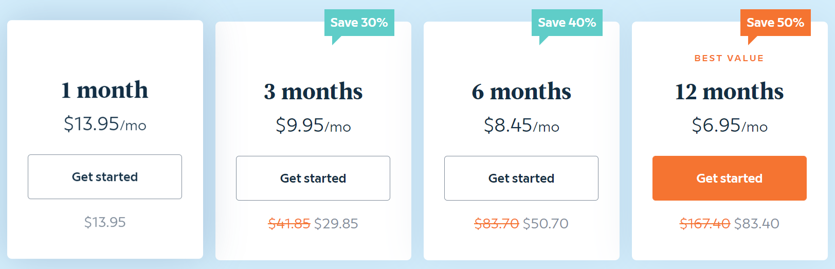 Screenshot showing the various Babbel subscription prices.