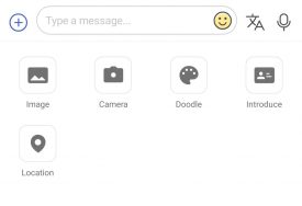 More options for messaging like doodles or attaching images.