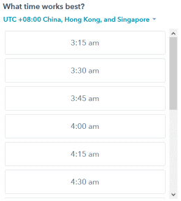 Asia Scheduling Options