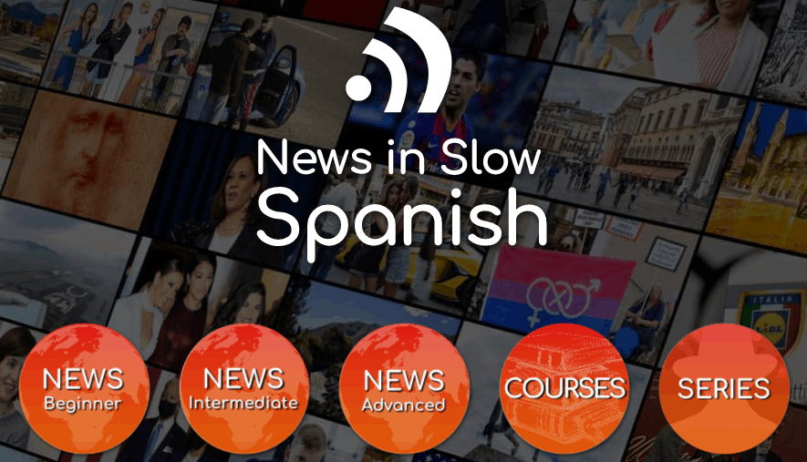 Screenshot of the News in Slow Spanish landing page.