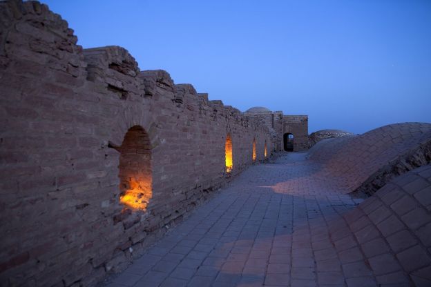 This Caravansarai is made of stone and provided shelter for travelers along the Silk Road.