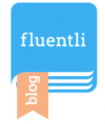 Image of a blue journal with the word fluentli on the cover.